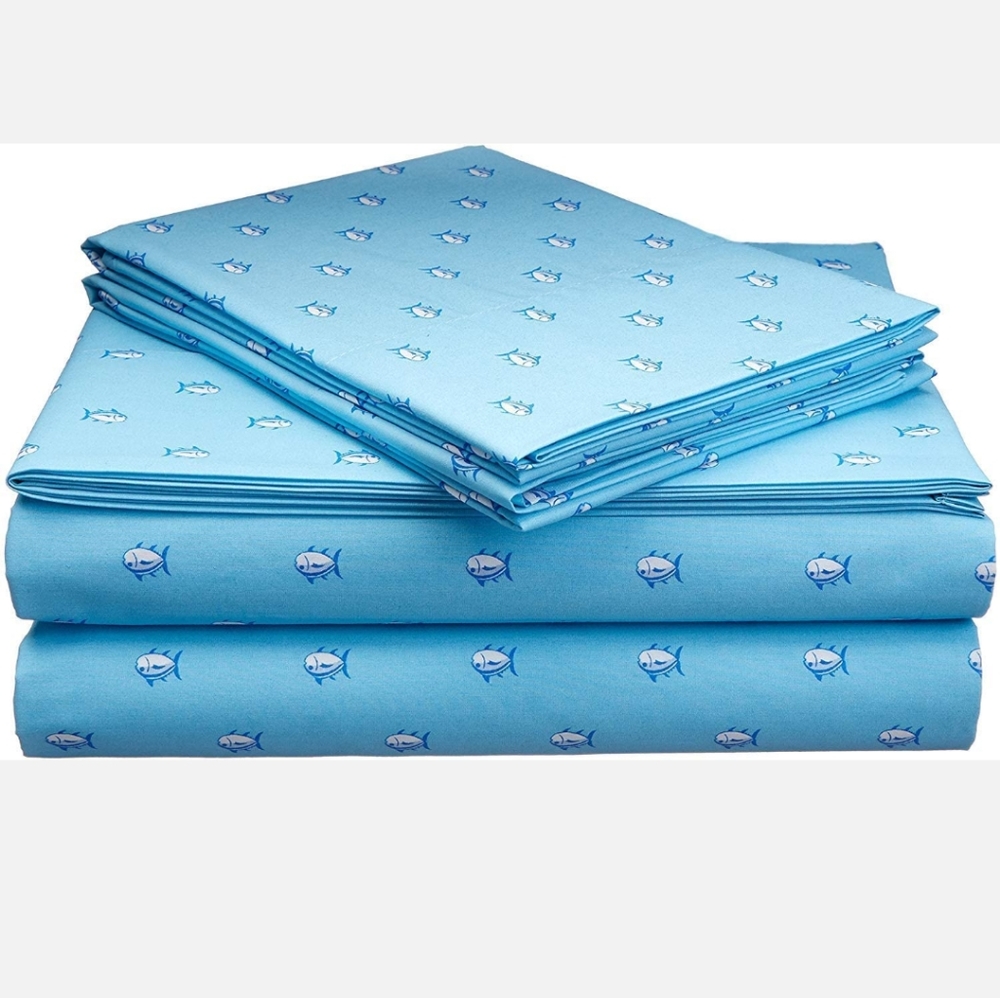 New Southern Tide full Size sheet set Skipjack, Blue Topaz - Picture 4 of 7